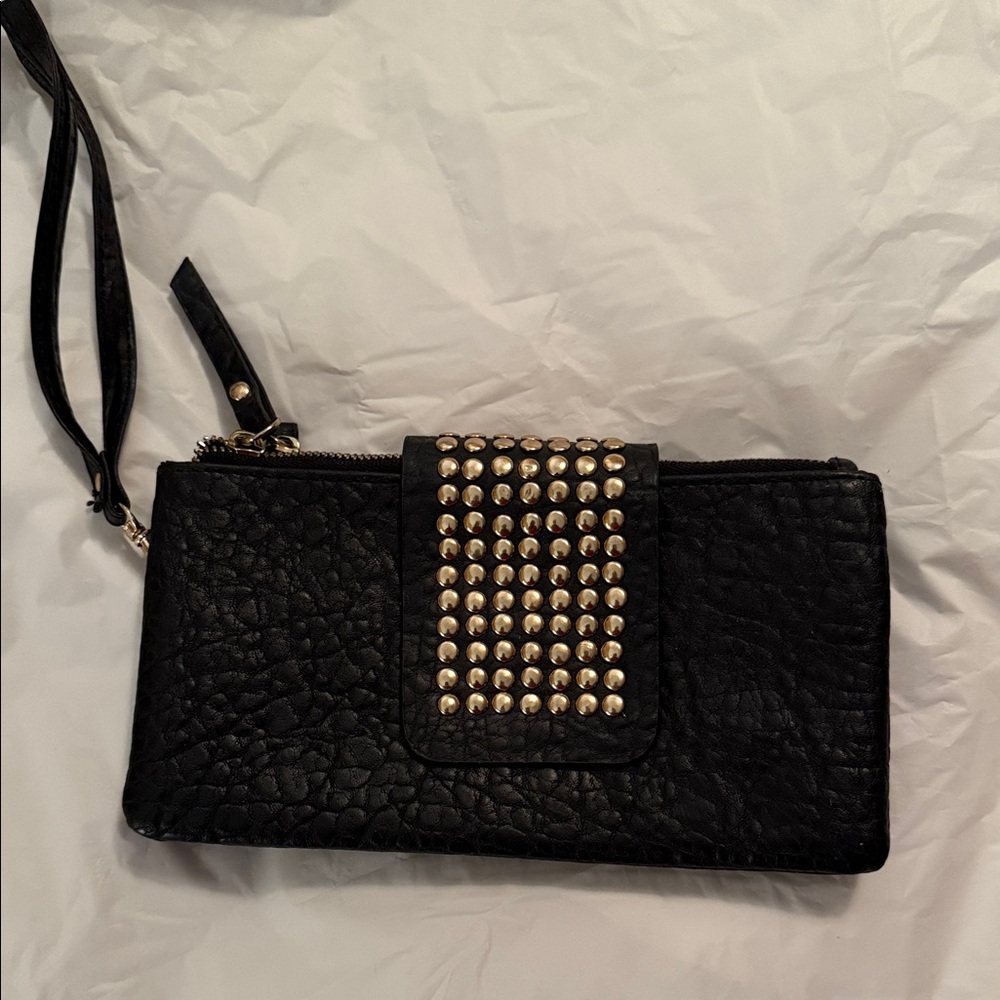 Black Studded Clutch